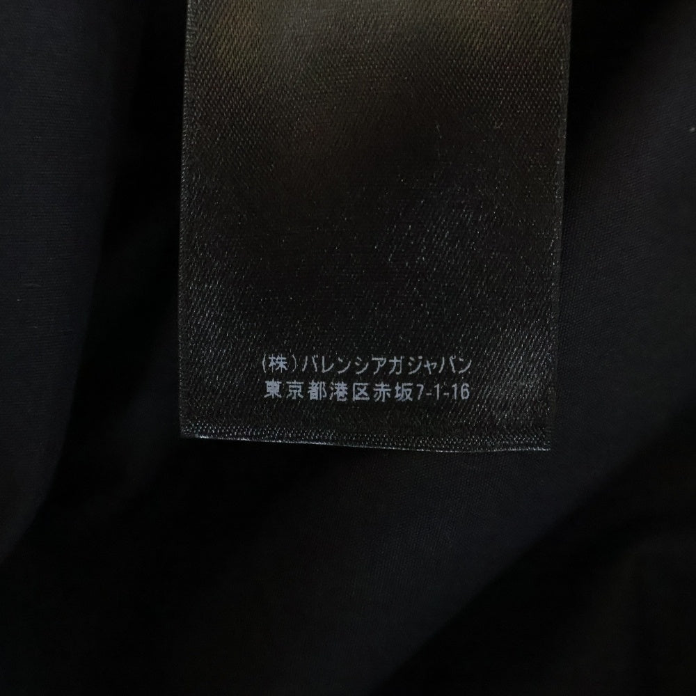 BALENCIAGA(バレンシアガ) 21SS ロゴ刺繍 ラージフィット 長袖シャツ ブラック 658930 TYB18