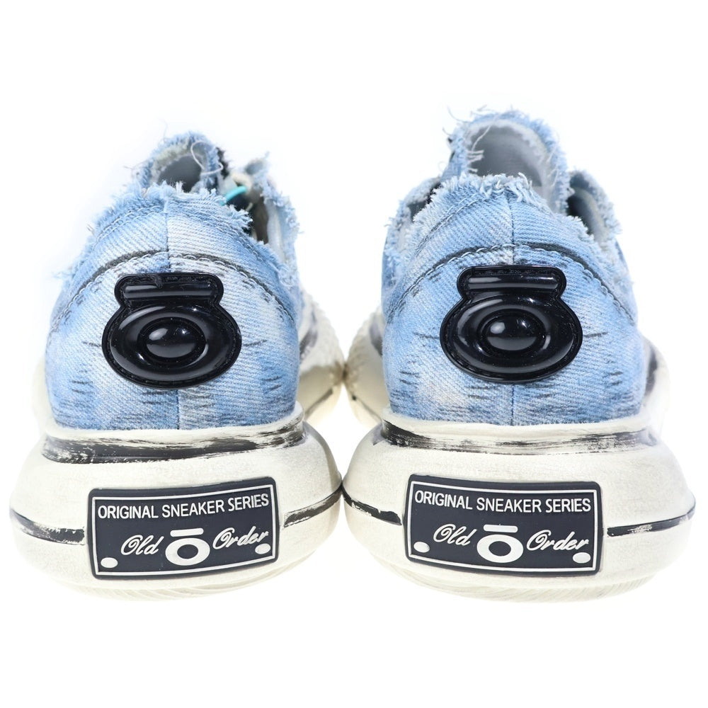 OLD ORDER(オールドオーダー) CANVAS DENIM OFF WHITE キャンバスデニム ローカットスニーカー ブルー/オフホワイト レディース US5/24cm O2320751