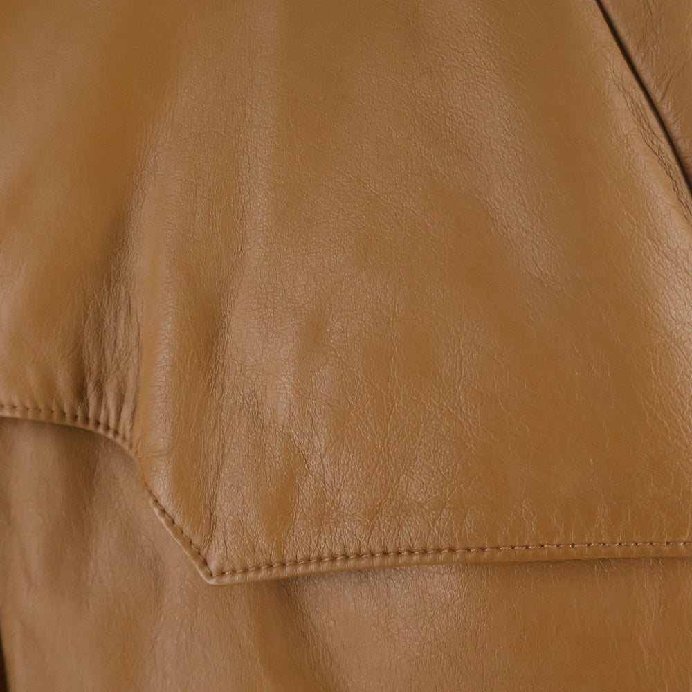 A BATHING APE(アベイシングエイプ) ×PEEL SLOWLY AND SEE 2004 COWHHIDE LEATHER DOWN JACKET ピールスローリーアンドシー カウハイド フーデッドレザーダウンジャケット ブラウン