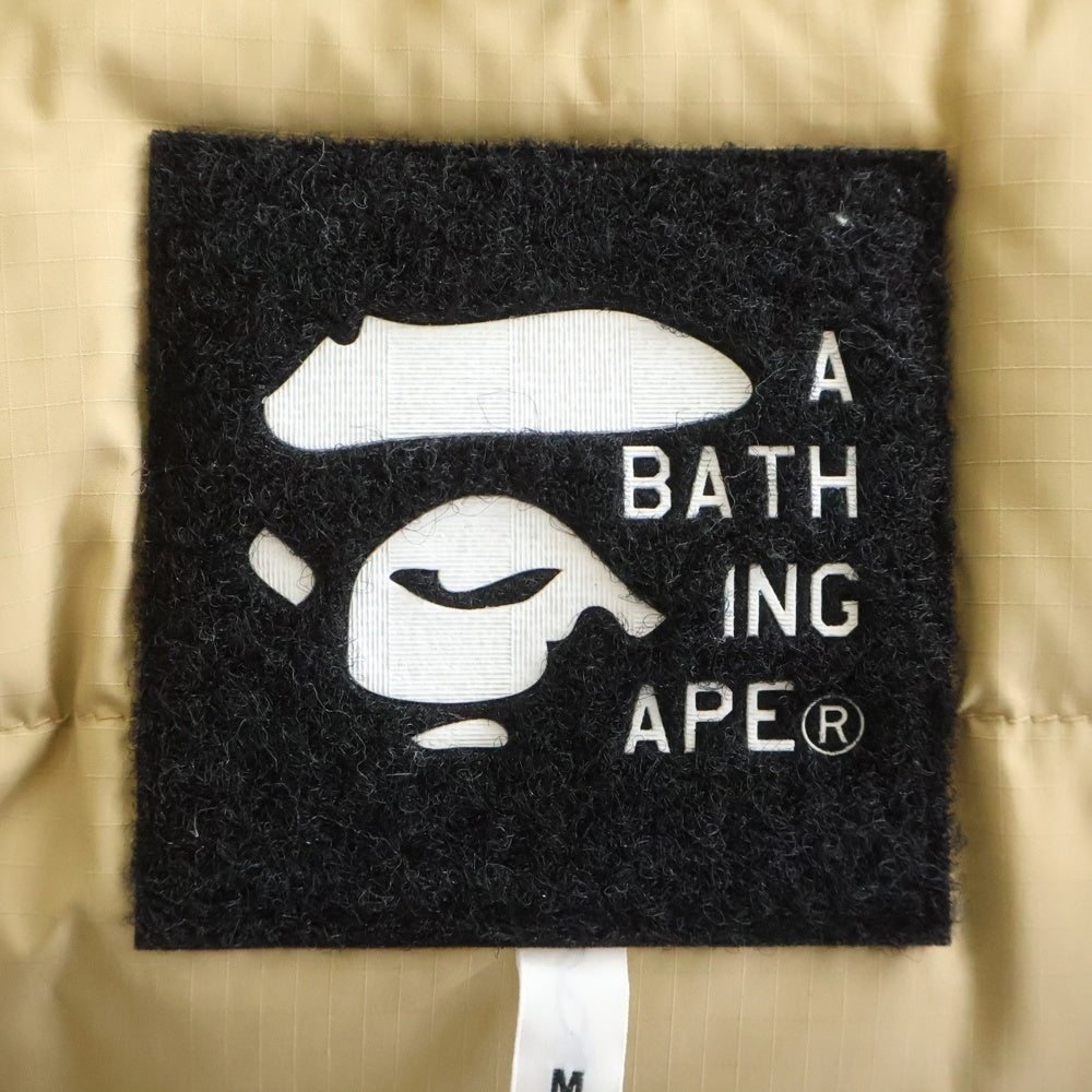 A BATHING APE(アベイシングエイプ) ×PEEL SLOWLY AND SEE 2004 COWHHIDE LEATHER DOWN JACKET ピールスローリーアンドシー カウハイド フーデッドレザーダウンジャケット ブラウン