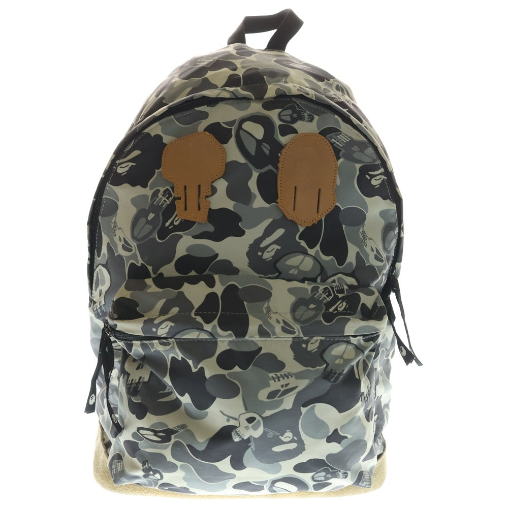 STUSSY(ステューシー) ×A BATHING APE CAMO BACKPACK 30周年 カモ柄 ナイロンバックパック リュックサック グレー