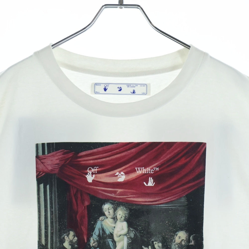 OFF-WHITE(オフホワイト) 20AW CARAVAGGIO PAINTING S/S TEE カラヴァッジョ ペインティング クルーネック 半袖Tシャツ カットソー ホワイト OMAA027E20JER008