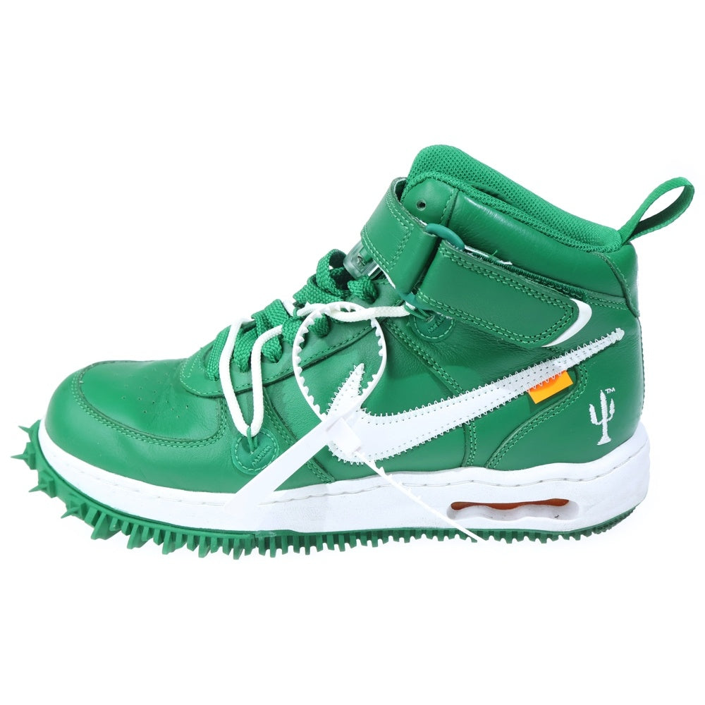 NIKE(ナイキ) ×OFF-WHITE AIR FORCE 1 MID SP LTHR エアフォース1 SP LTHR ミッドカットスニーカー グリーン US10/28cm DR0500-300