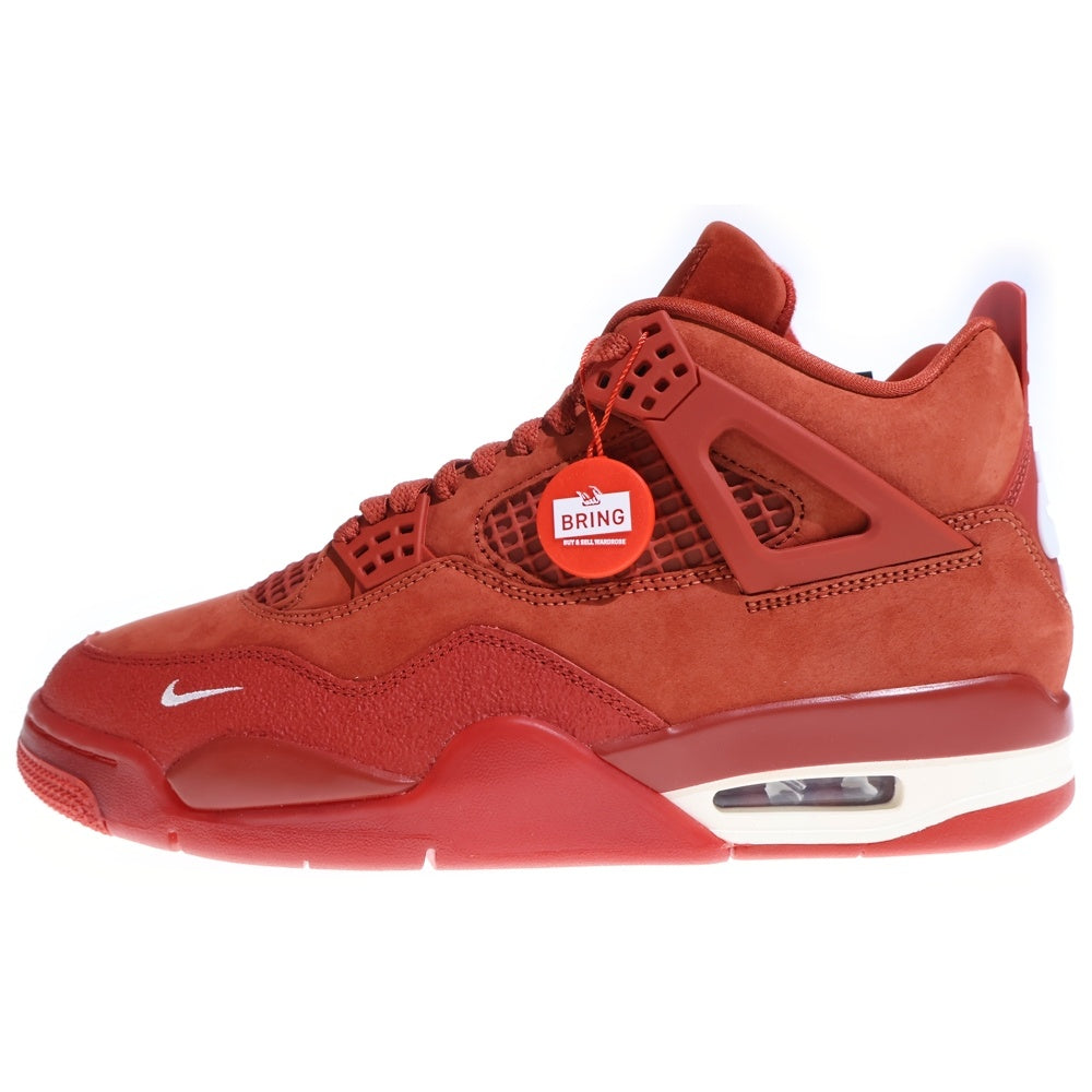 NIKE(ナイキ) ×NIGEL SYLVESTER AIR JORDAN 4 ナイジェルシルベスター エアジョーダン 4 ハイカットスニーカー レッド US9.5/27.5cm HF4340-800