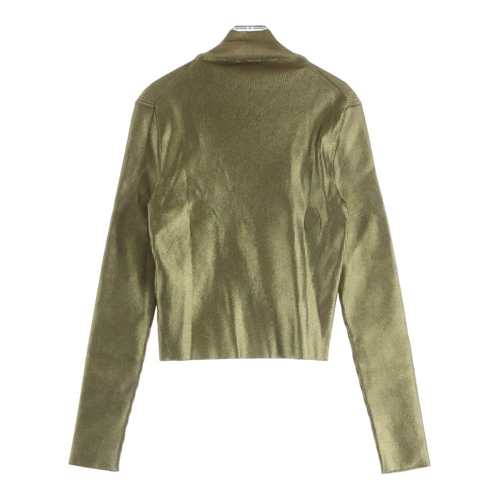 DIESEL(ディーゼル) M-ARCELLA フロントDロゴ グリッター モックネック長袖ニット セーター レディース ゴールド A08018