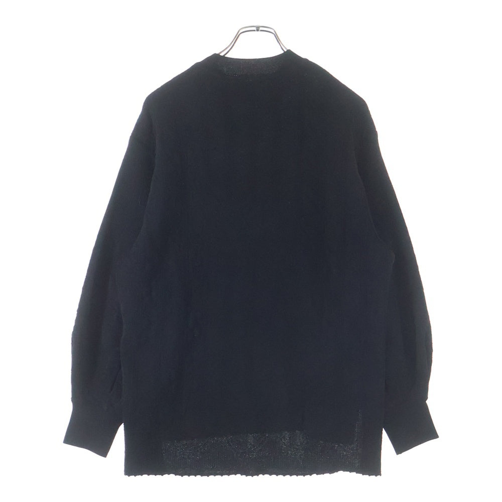 Mame Kurogouchi(マメ クロゴウチ) 23AW FLORAL JACQUARD KNITTED TOP フローラルジャガード ニットトップス セーター ブラック レディース MM23PF-KN717