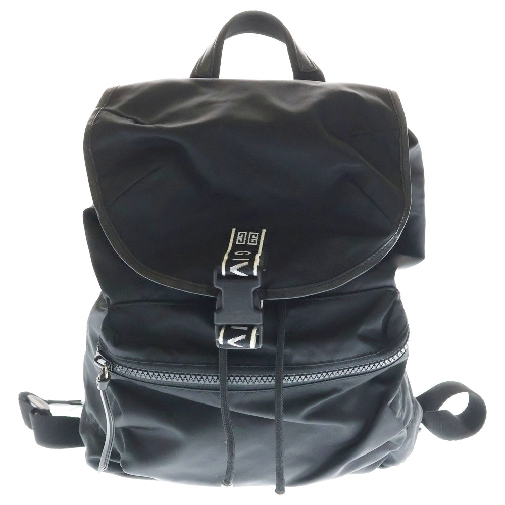 GIVENCHY(ジバンシィ) ロゴ刺繍 ドローストリング ナイロン リュックサック バックパック ブラック BK500MK-0B5-004 レディース