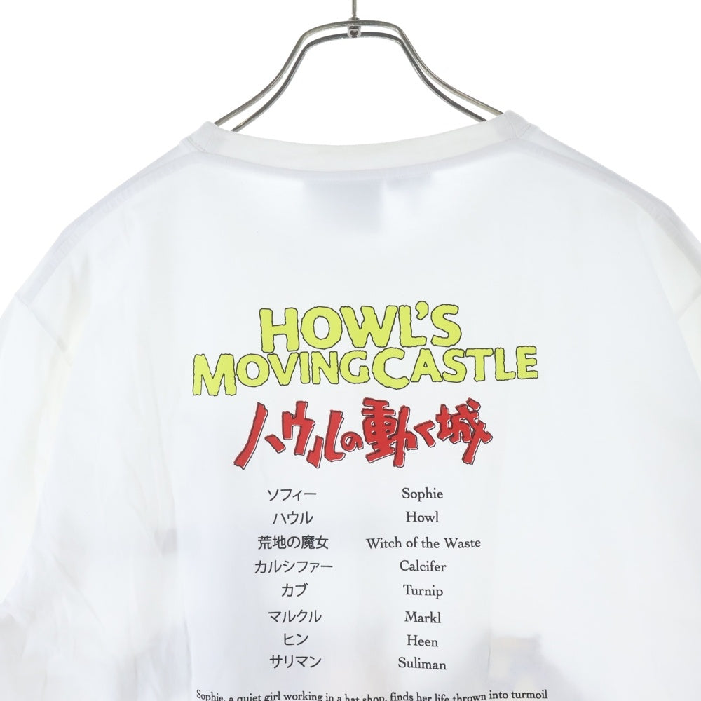 LOEWE(ロエベ) 23SS ×STUDIO GHIBLI スタジオジブリ ハウルの動く城 ヒンとマルクルとカカシのカブ クルーネックプルオーバー 半袖Tシャツカットソー ホワイト HB44Y22X11