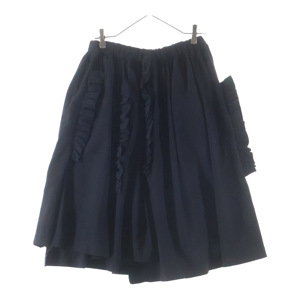 COMME des GARCONS(コムデギャルソン) フリルデザイン ミディ丈 ボリュームスカート レディース ブラック GS-S003