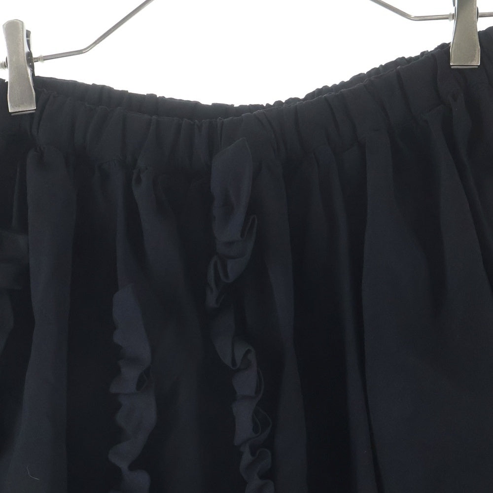 COMME des GARCONS(コムデギャルソン) フリルデザイン ミディ丈 ボリュームスカート レディース ブラック GS-S003