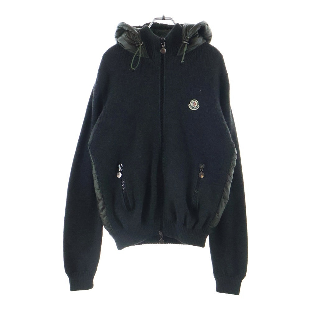 MONCLER(モンクレール) MAGRIONE TRICOT CARDIGAN ダウン切替 ジップアップニットパーカー フーディー グレー/カーキ 320919436900 94111