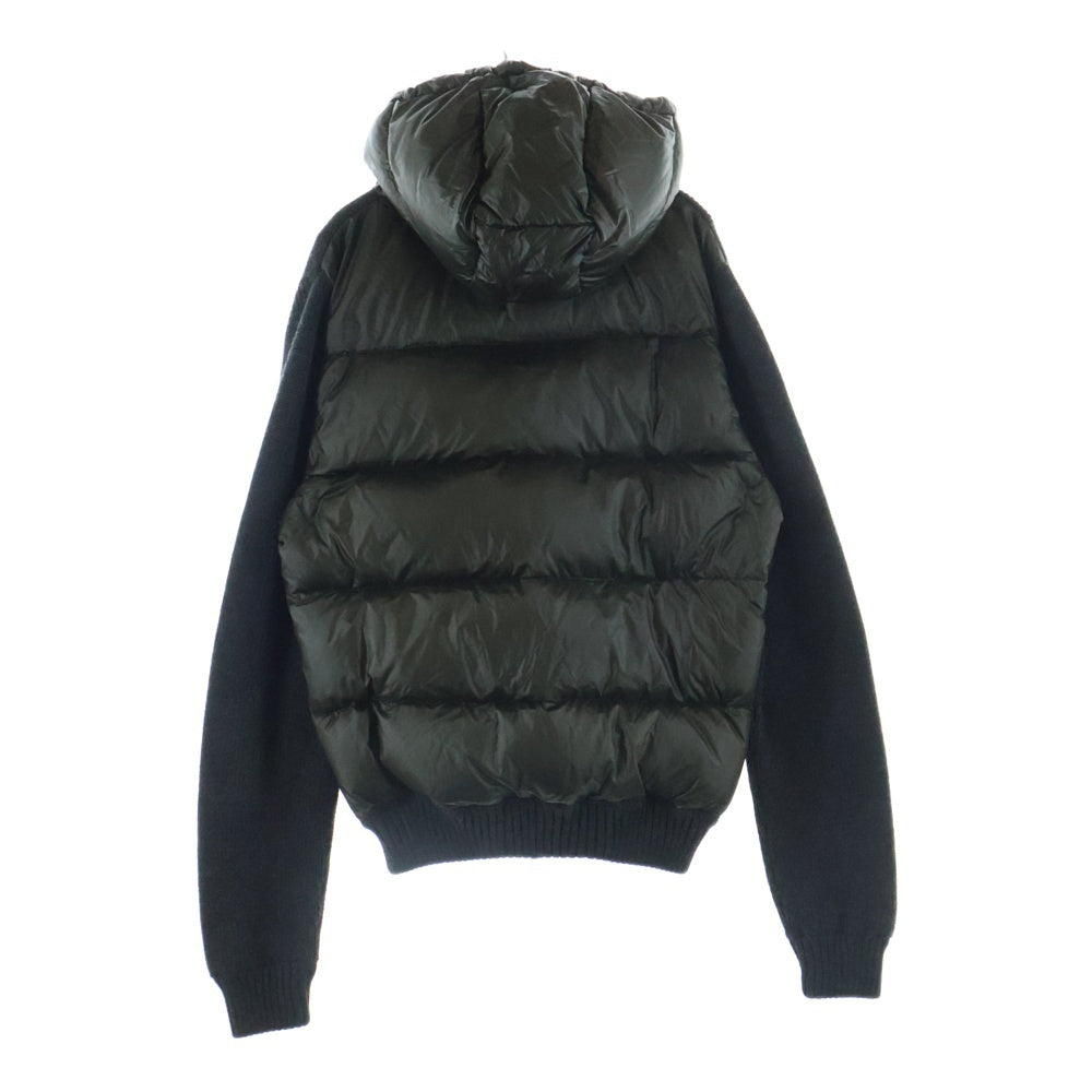 MONCLER(モンクレール) MAGRIONE TRICOT CARDIGAN ダウン切替 ジップアップニットパーカー フーディー グレー/カーキ 320919436900 94111