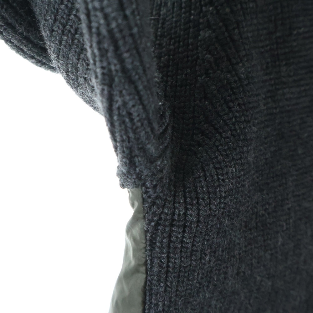 MONCLER(モンクレール) MAGRIONE TRICOT CARDIGAN ダウン切替 ジップアップニットパーカー フーディー グレー/カーキ 320919436900 94111