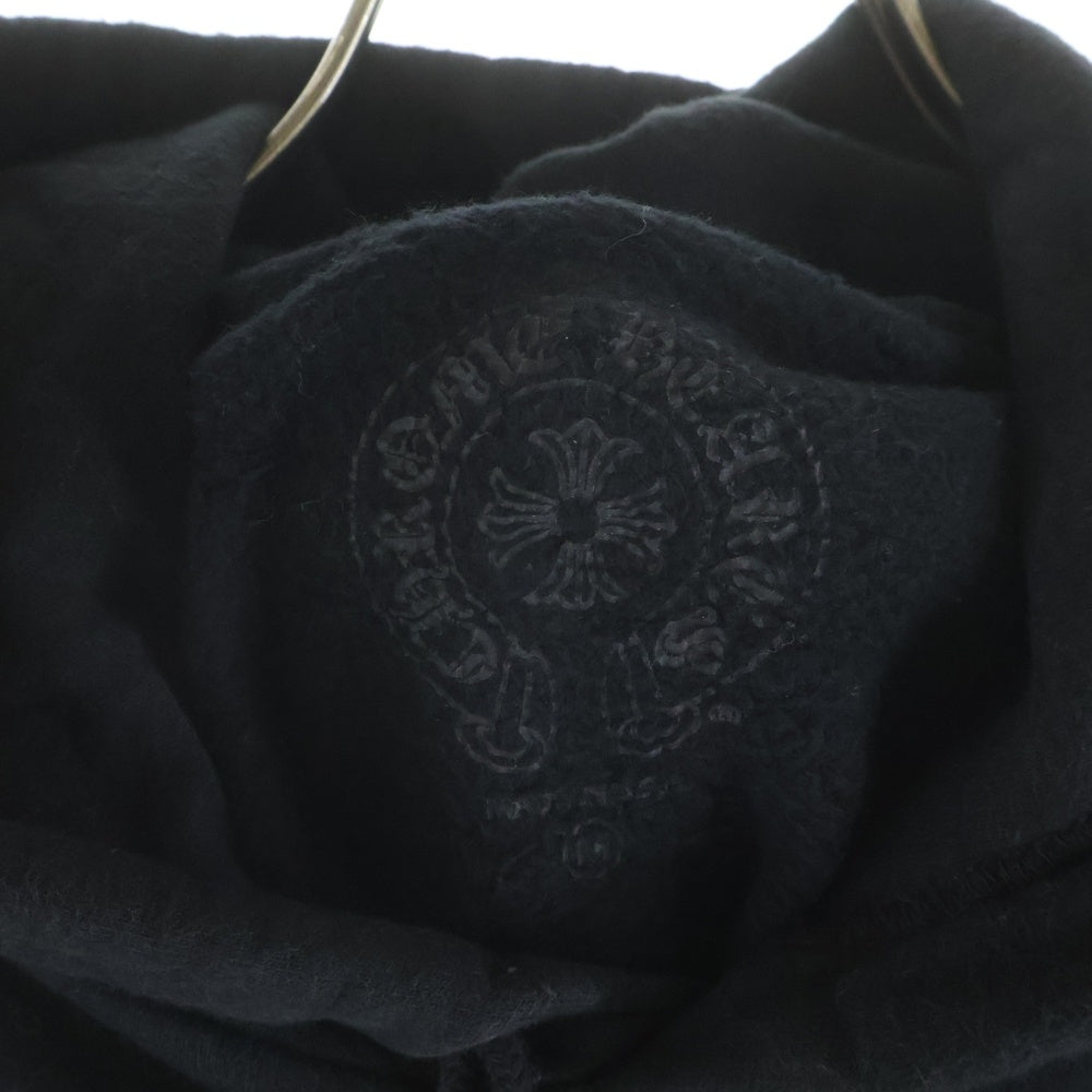 CHROME HEARTS(クロムハーツ) VERTICAL LOGO HOODIE バーティカルロゴ アームロゴプリント スウェット プルオーバーパーカー ブラック