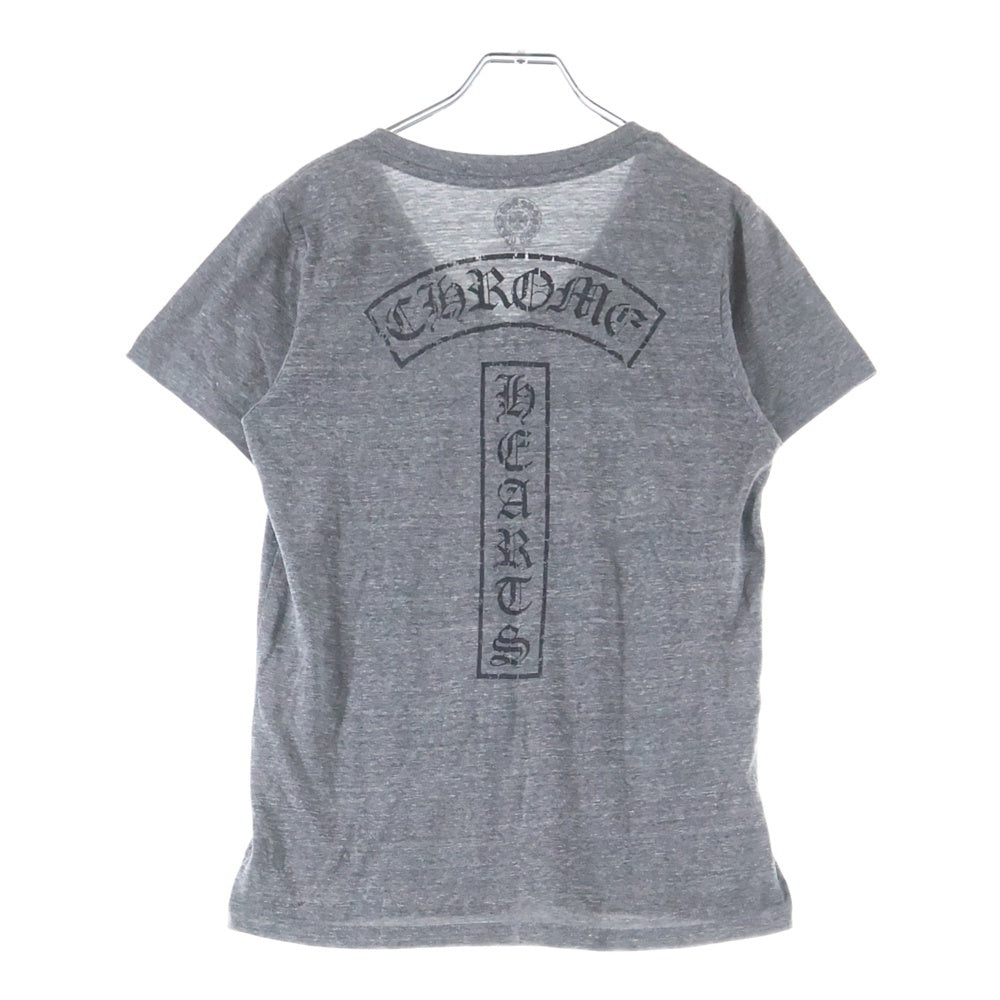 CHROME HEARTS(クロムハーツ) OLD T-BAR STAR LOGO ティーバースタープリント Vネック 半袖Tシャツカットソー グレー