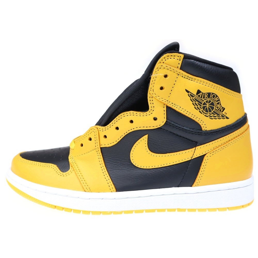 NIKE(ナイキ) AIR JORDAN1 RETRO HIGH OG POLLEN エアジョーダン 1 レトロ パラン ハイカットスニーカー イエロー/ブラック US9/27.0cm 555088-701