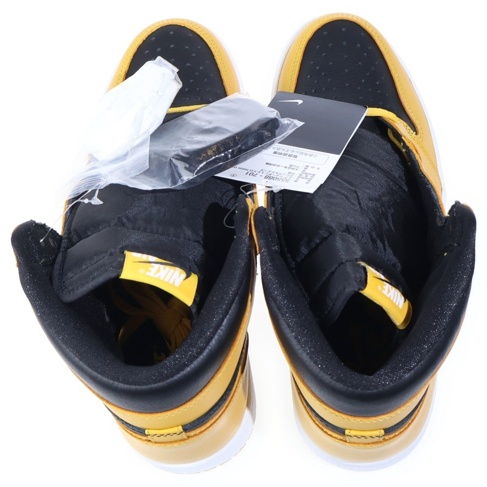 NIKE(ナイキ) AIR JORDAN1 RETRO HIGH OG POLLEN エアジョーダン 1 レトロ パラン ハイカットスニーカー イエロー/ブラック US9/27.0cm 555088-701