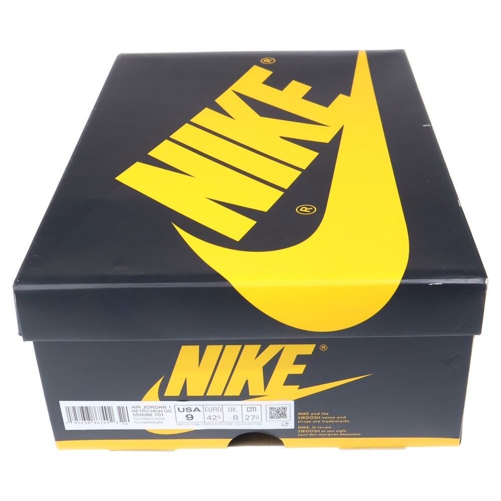 NIKE(ナイキ) AIR JORDAN1 RETRO HIGH OG POLLEN エアジョーダン 1 レトロ パラン ハイカットスニーカー イエロー/ブラック US9/27.0cm 555088-701