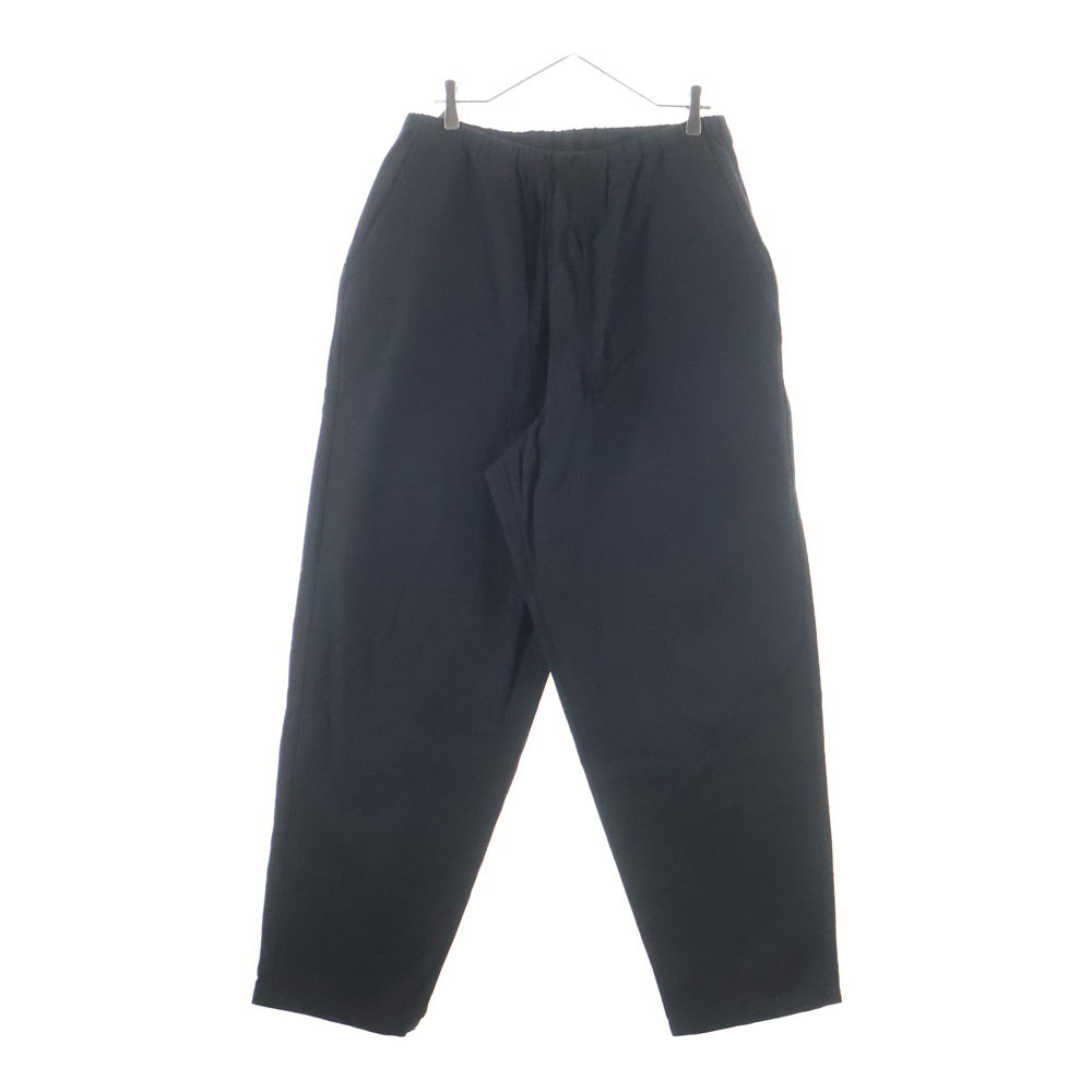 COMOLI(コモリ) 25SS コットンダックス テーパードパンツ ブラック B01-03007
