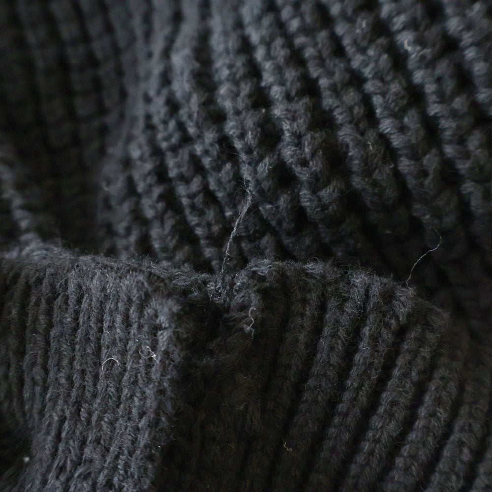 WIND AND SEA(ウィンダンシー) WAFFLE KNIT CARDIGAN ワッフルニット カーディガン セーター ブラック WDS-O-CLCS-25-Q3-KN-06