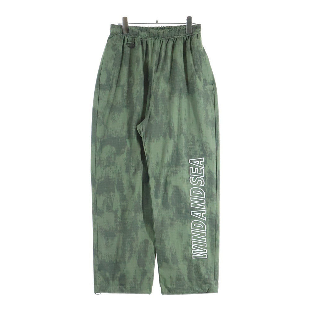 WIND AND SEA(ウィンダンシー) BIG LOGO TRACK PANTS ビッグロゴ ドローストリング トラックパンツ カーキ WDS-O-ATN-26-Q1-PT-01