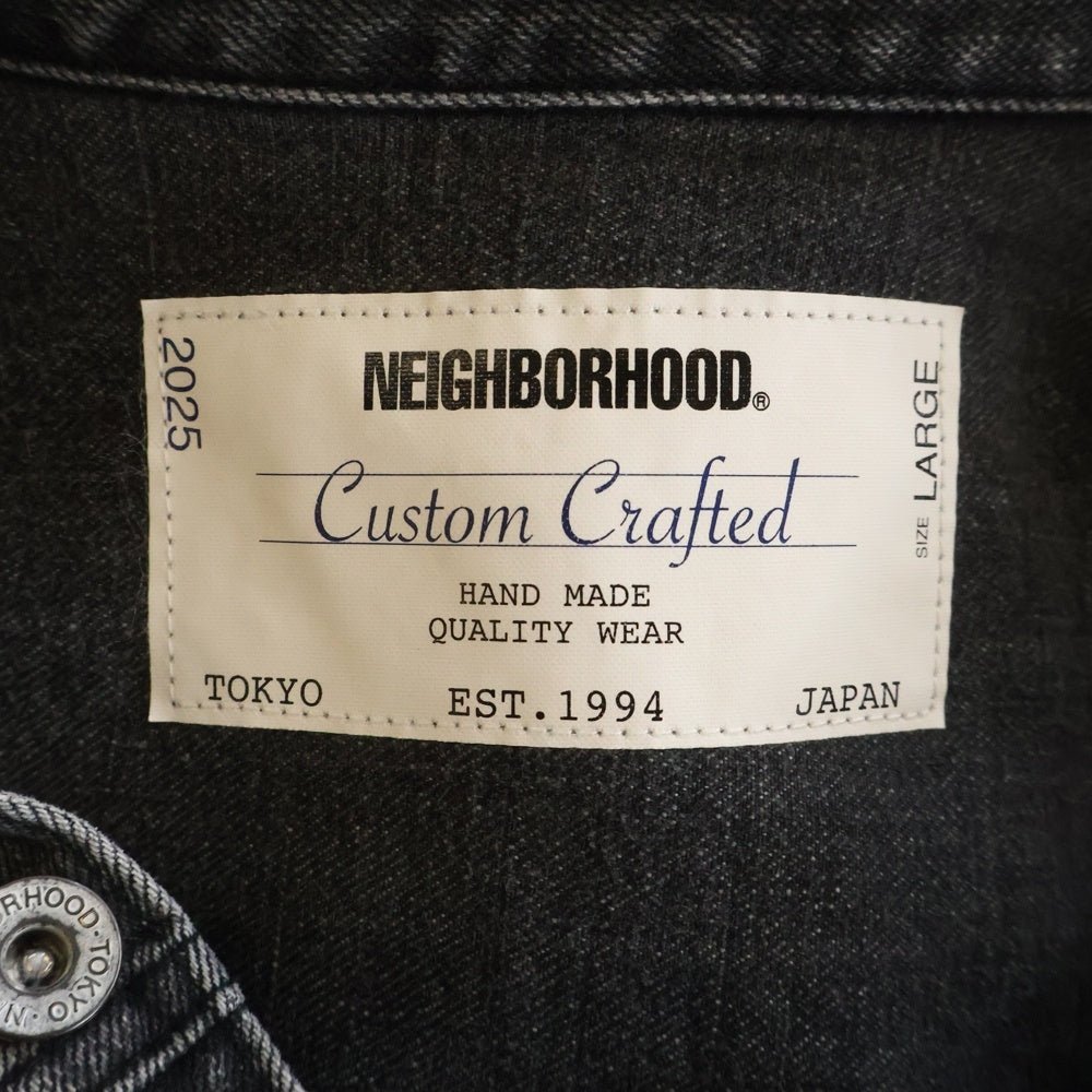 NEIGHBORHOOD(ネイバーフッド) 25AW WASHED BLACK DENIM TYPE-4 JACKET ウォッシュド TYPE-4 デニムジャケット ブラック 252XBNH-JKM03