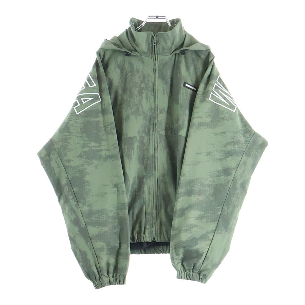 WIND AND SEA(ウィンダンシー) BIG LOGO SHELL PARKA ビッグロゴ シェルパーカー フーデッドジャケット カーキ WDS-O-ATN-26-Q1-JK-01