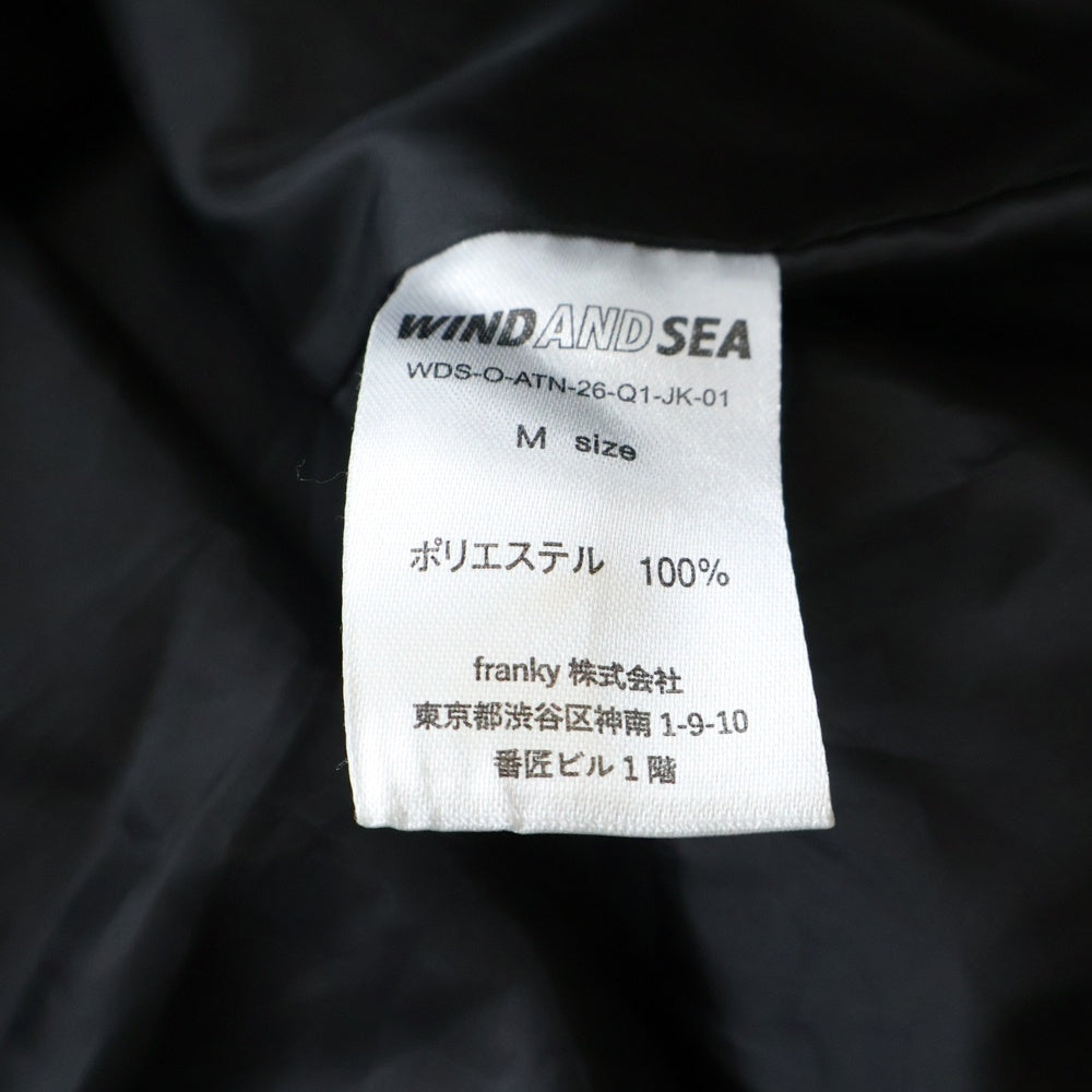 WIND AND SEA(ウィンダンシー) BIG LOGO SHELL PARKA ビッグロゴ シェルパーカー フーデッドジャケット カーキ WDS-O-ATN-26-Q1-JK-01