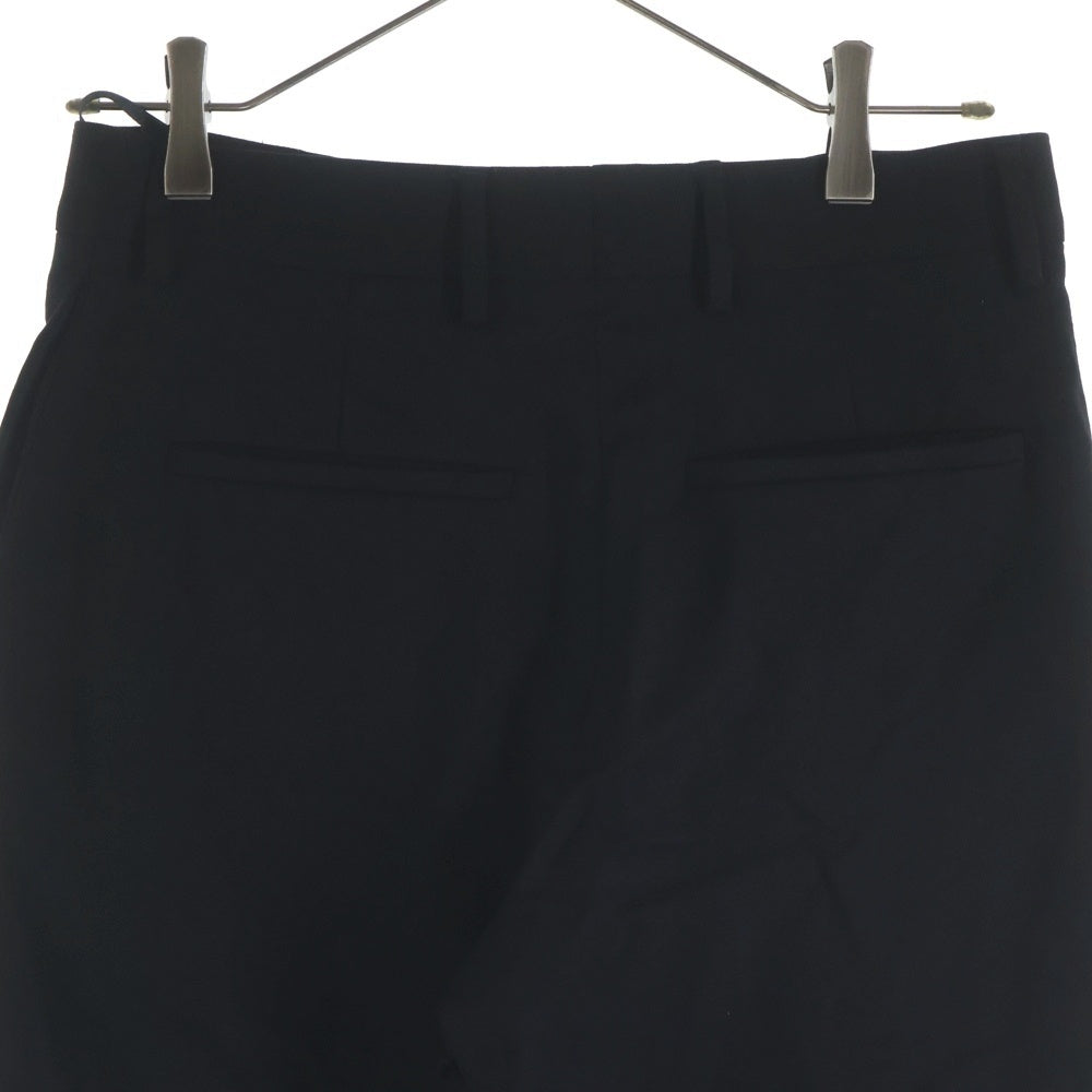 LOEWE(ロエベ) WOOL GABARDINE WIDE PANTS ウールギャバジン ジップアップ ワイドストレート パンツ ブラック Q825331X06