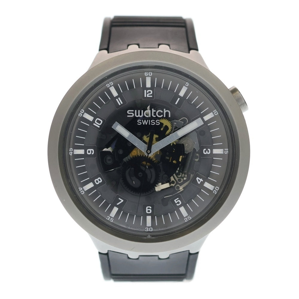 SWATCH(スウォッチ) DARK IRONY ダークアイロニー クリア文字盤 クオーツ 腕時計 ブラック SB07S105