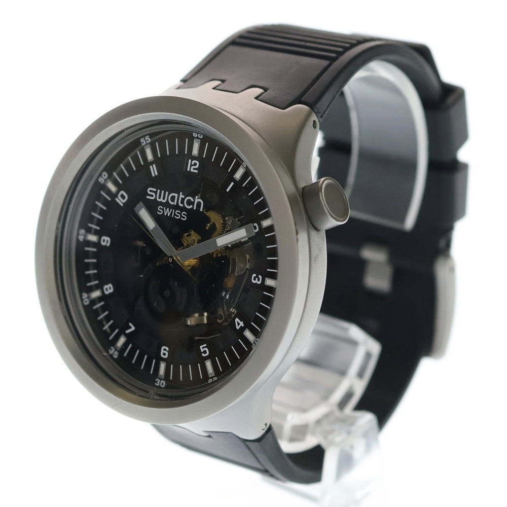 SWATCH(スウォッチ) DARK IRONY ダークアイロニー クリア文字盤 クオーツ 腕時計 ブラック SB07S105