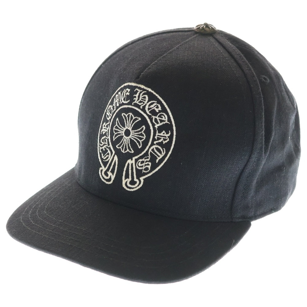 CHROME HEARTS(クロムハーツ) BASEBALL TRUCKER CAP ホースシュー刺繍 トラッカー ベースボールキャップ 帽子 ブラック