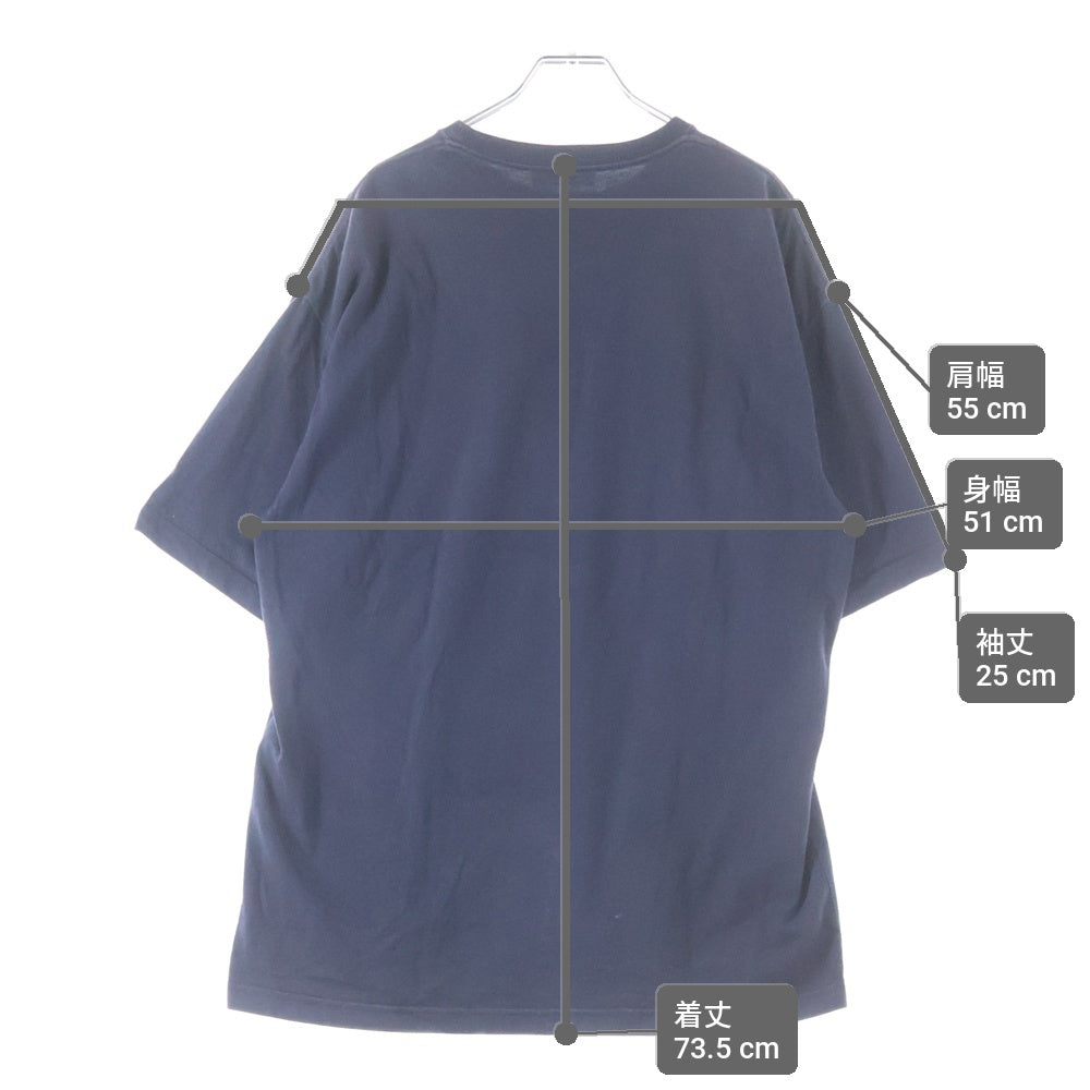BALENCIAGA(バレンシアガ) BBロゴプリント コットン オーバーサイズド 半袖Tシャツ ネイビー 492558 TAV04