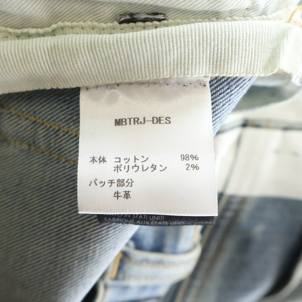 AMIRI(アミリ) 18SS サイドライン ダメージ加工 スキニーデニムパンツ インディゴ MBTRJ-DES