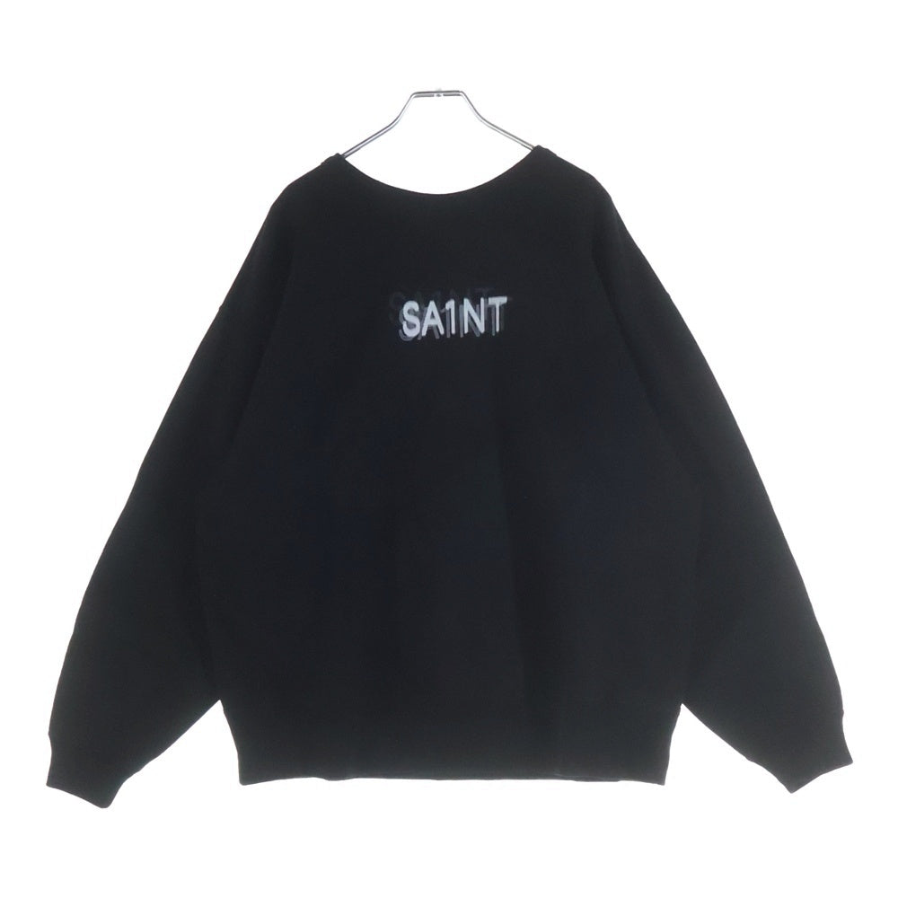 SAINT MICHAEL(セントマイケル) 25SS SEVEN DEADLY CRW N SWT セブンデッドリー クルーネックスウェットシャツ トレーナー ブラック SM-HR8-0000-044
