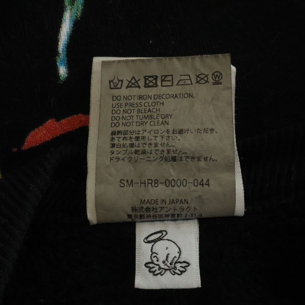 SAINT MICHAEL(セントマイケル) 25SS SEVEN DEADLY CRW N SWT セブンデッドリー クルーネックスウェットシャツ トレーナー ブラック SM-HR8-0000-044