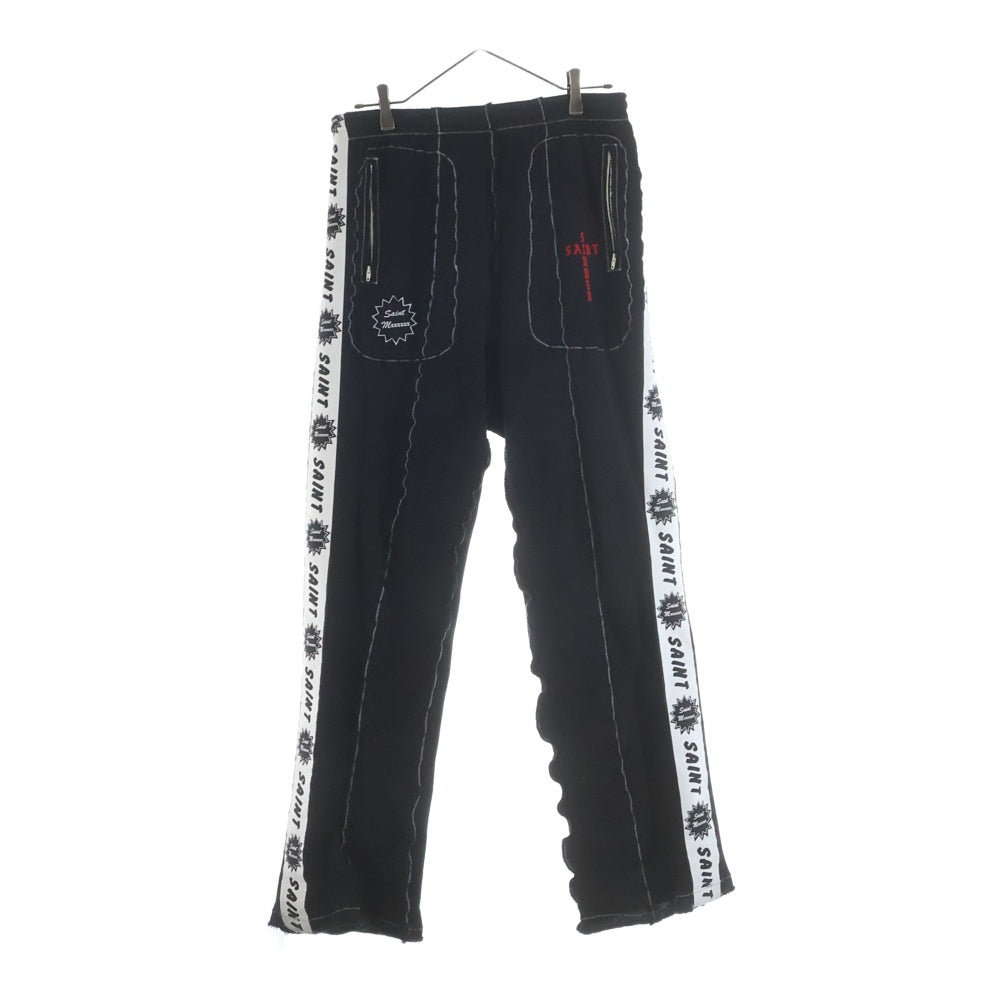SAINT MICHAEL(セントマイケル) 25AW ALM SWEAT PANTS アラブモーメント サイドライン スウェットパンツ ブラック SM-HR1-0000-C71