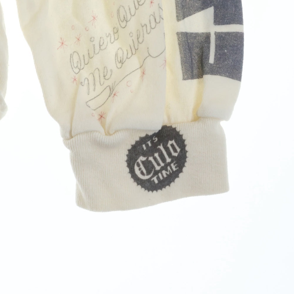 SAINT MICHAEL(セントマイケル) 25AW ALX LS TEE DRAWING アレックス ドローイング 総柄 クルーネック長袖Tシャツ カットソー ホワイト SM-HR1-0000-C30