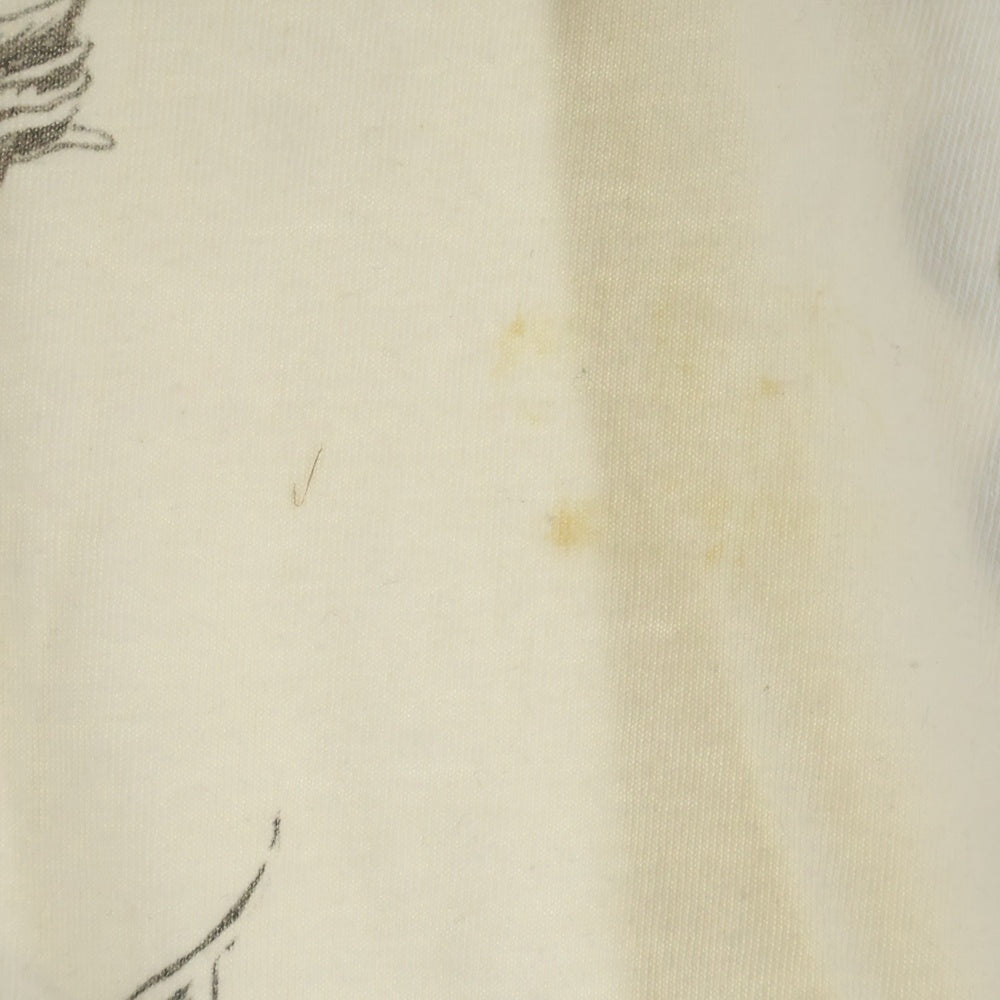 SAINT MICHAEL(セントマイケル) 25AW ALX LS TEE DRAWING アレックス ドローイング 総柄 クルーネック長袖Tシャツ カットソー ホワイト SM-HR1-0000-C30