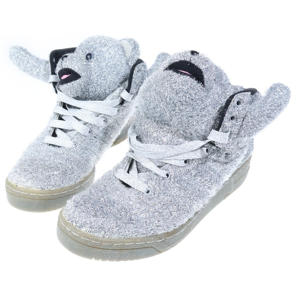 adidas(アディダス) ×JEREMY SCOTT JS BEAR ジェレミースコット ベアー ハイカットスニーカー US10/28cm シルバー G96187