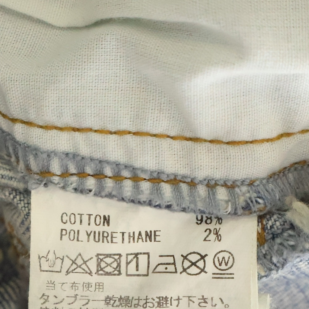 MLVINCE(メルヴィンス) 23AW DB FLARE JEANS ジップフライ フレアデニムパンツ ダメージジーンズ インディゴ MV23AW10-DFJ21IN