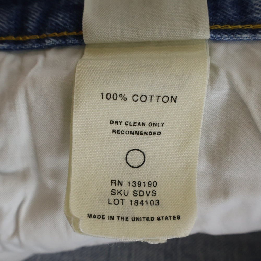 FEAR OF GOD(フィアオブゴッド) JEANS ダメージ加工 ボタンフライ デニムハーフパンツ インディゴ