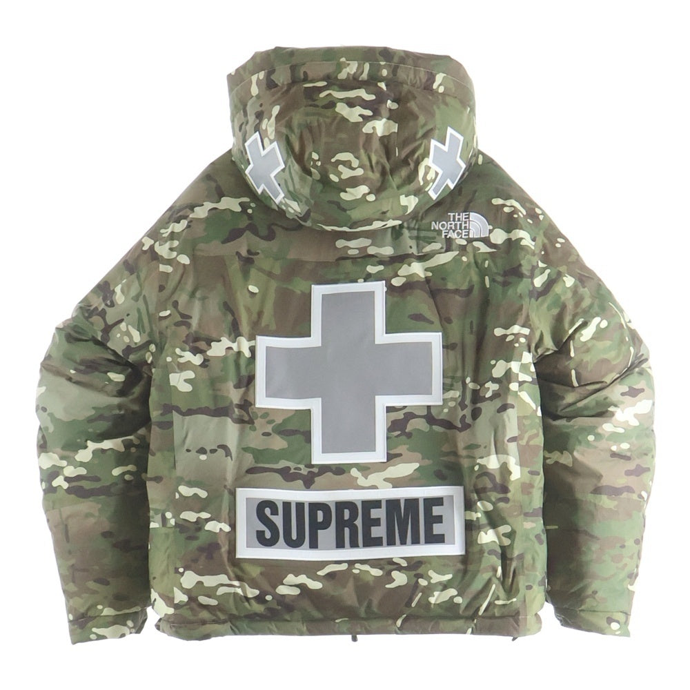 SUPREME(シュプリーム) 22SS ×The North Face Summit Series Rescue Baltoro Jacket カモ柄 ロゴエンブロイダリー リフレクター バルトロ フーデッドダウンジャケット ND02201I