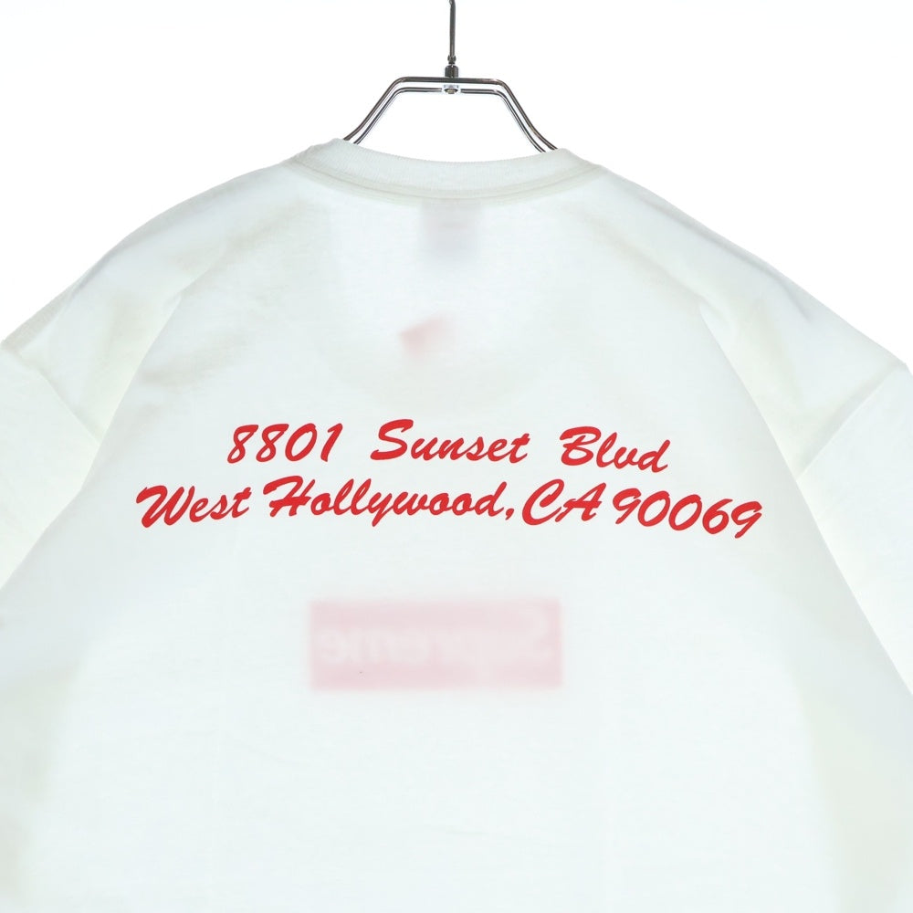 SUPREME(シュプリーム) 23SS West Hollywood LA Box Logo Tee ウエストハリウッド ボックスロゴ クルーネック半袖Tシャツ カットソー ホワイト/レッド