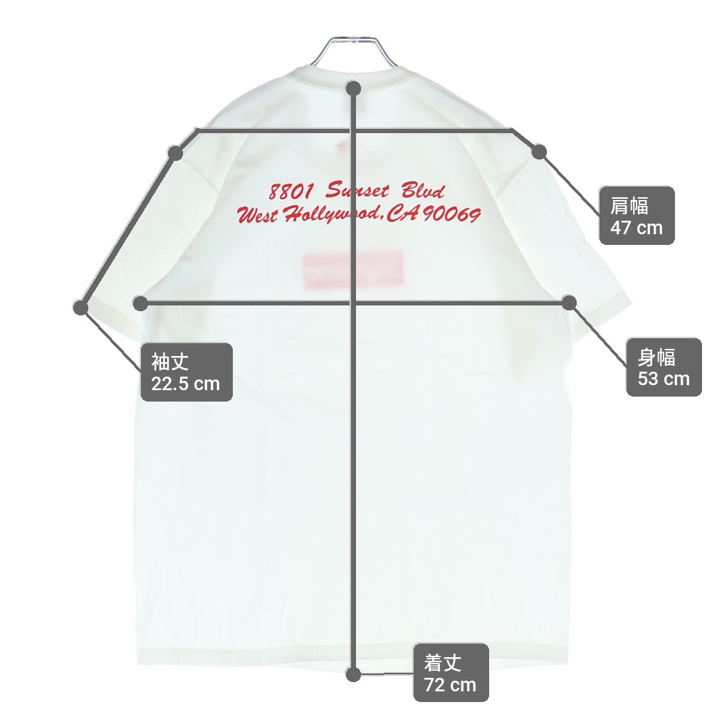 SUPREME(シュプリーム) 23SS West Hollywood LA Box Logo Tee ウエストハリウッド ボックスロゴ クルーネック半袖Tシャツ カットソー ホワイト/レッド