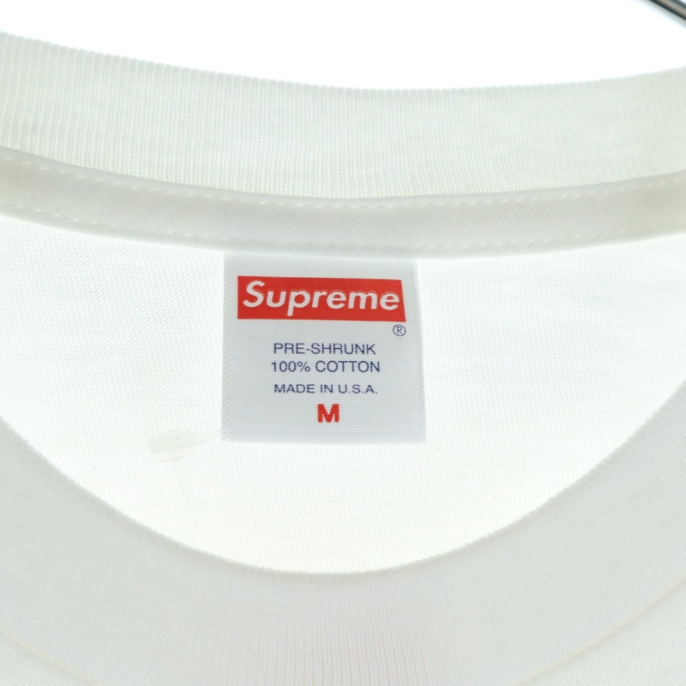 SUPREME(シュプリーム) 19AW Bandana Box Logo Tee ペイズリー バンダナ ボックスロゴ クルーネック半袖Tシャツ カットソー ホワイト/ブルー