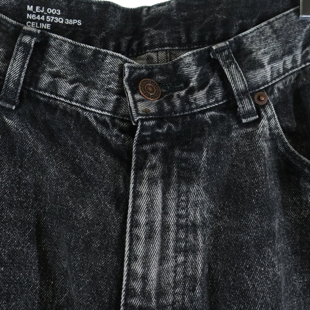 CELINE(セリーヌ) 22SS ELEPHANT JEANS ワイドバギー デニムパンツ グレー N644 573Q 38PS