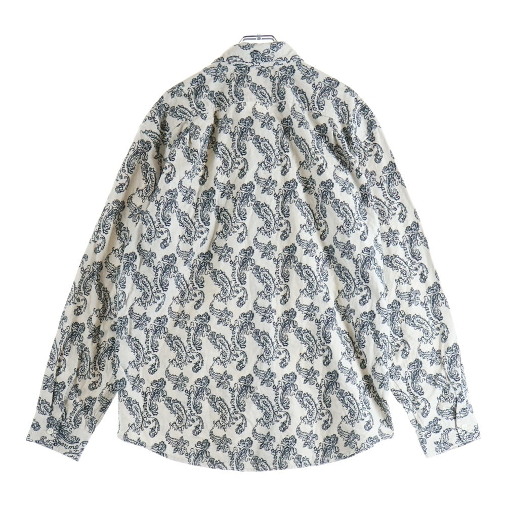 SUPREME(シュプリーム) 24AW Paisley Flannel Shirt ペイズリー フランネル 長袖シャツ 総柄 アイボリー