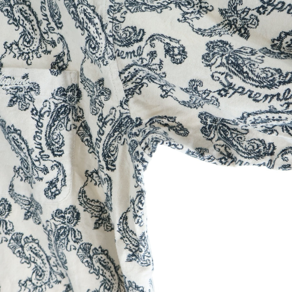SUPREME(シュプリーム) 24AW Paisley Flannel Shirt ペイズリー フランネル 長袖シャツ 総柄 アイボリー