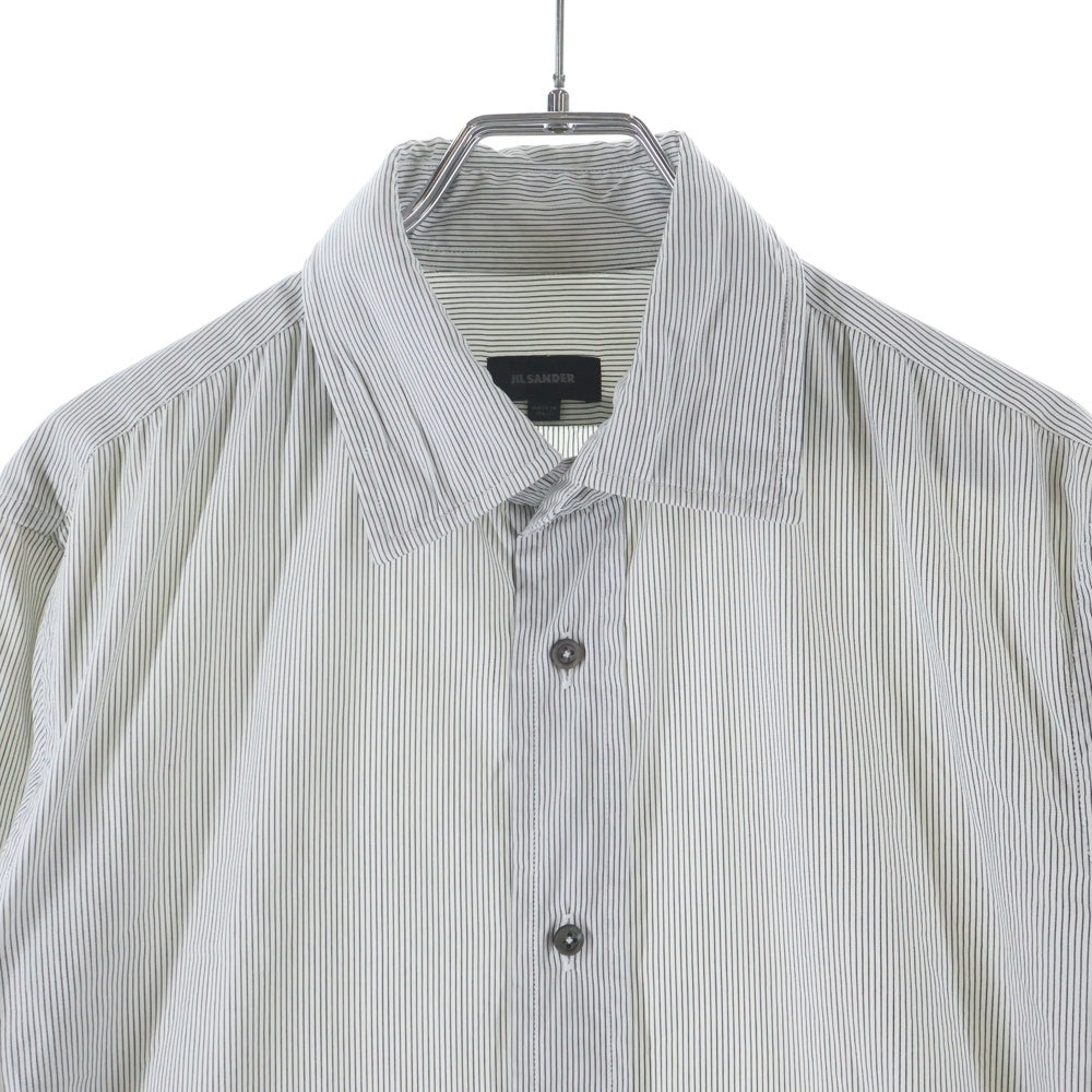 JIL SANDER(ジルサンダー) ストライプ レギュラーカラー 長袖カッターシャツ グレー